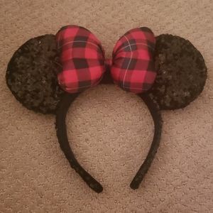 Disney Parks Plaid Minnie Ears
